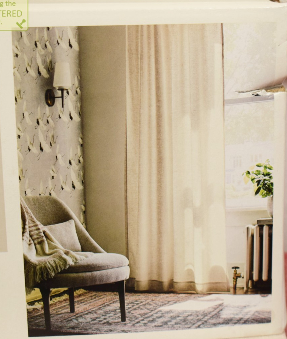 Threshold 54x95" Light Filtering Linen Rod Pocket Curtain Panel Natural 0680324